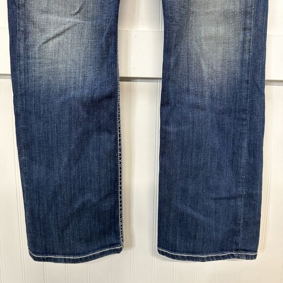 BKE Jeans 29 Bootcut Harper Blue Denim Womens Distress Western Cowboy Rodeo - Picture 4 of 13